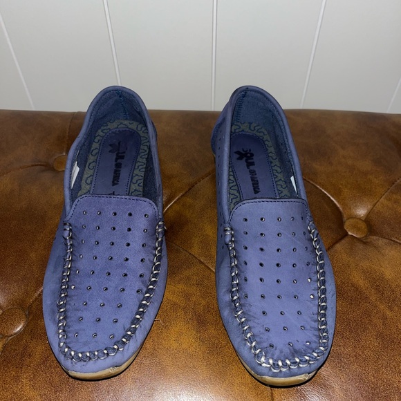 Soul Of Africa Woman’s Blue Flats Lynie Dot Size 7M VGUC - Picture 1 of 9